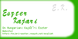 eszter kajari business card